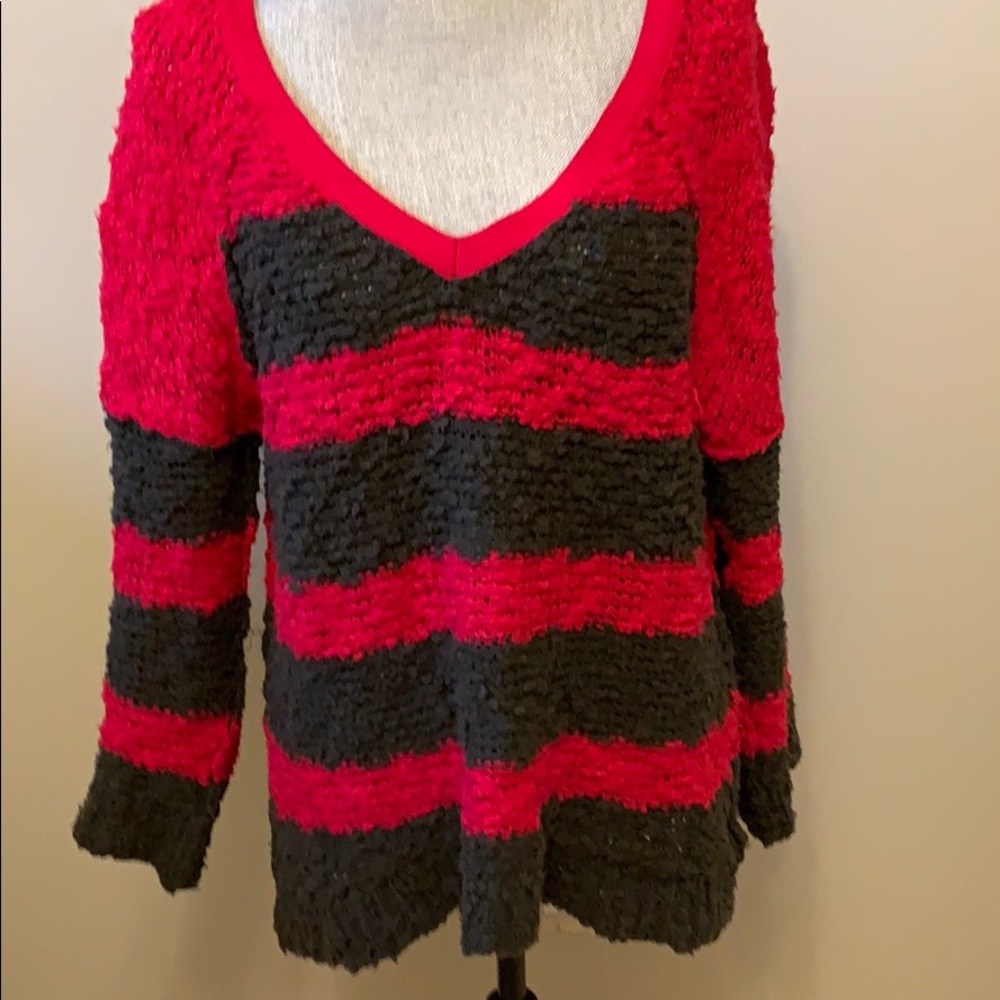 Free People cotton long sleeve popcorn sweater